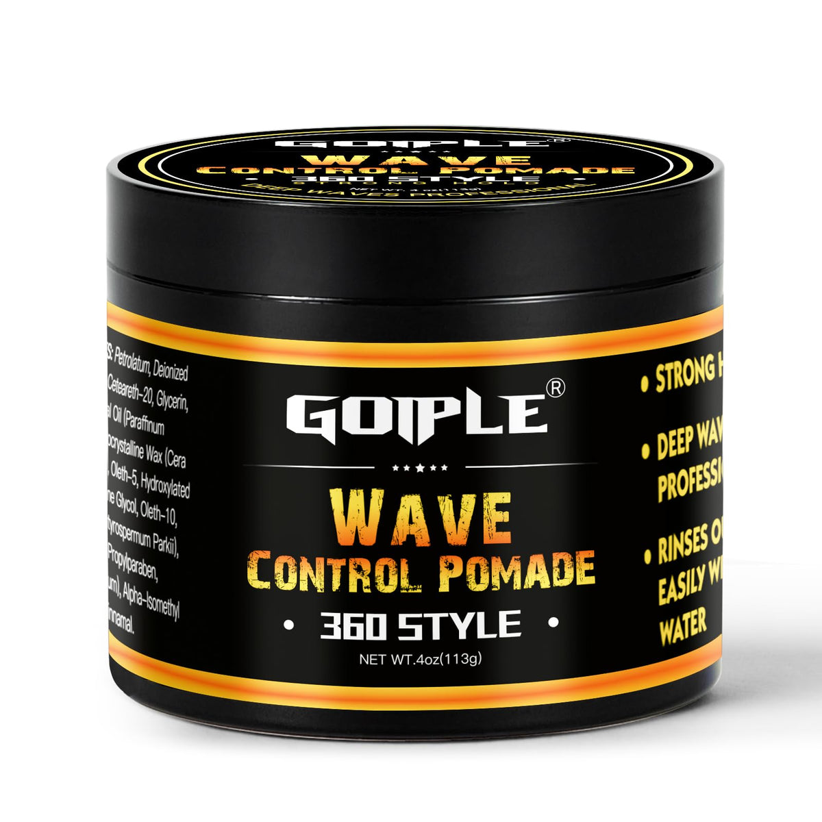Pomada Goiple para ondas 360 realza la definición con acabado duradero.