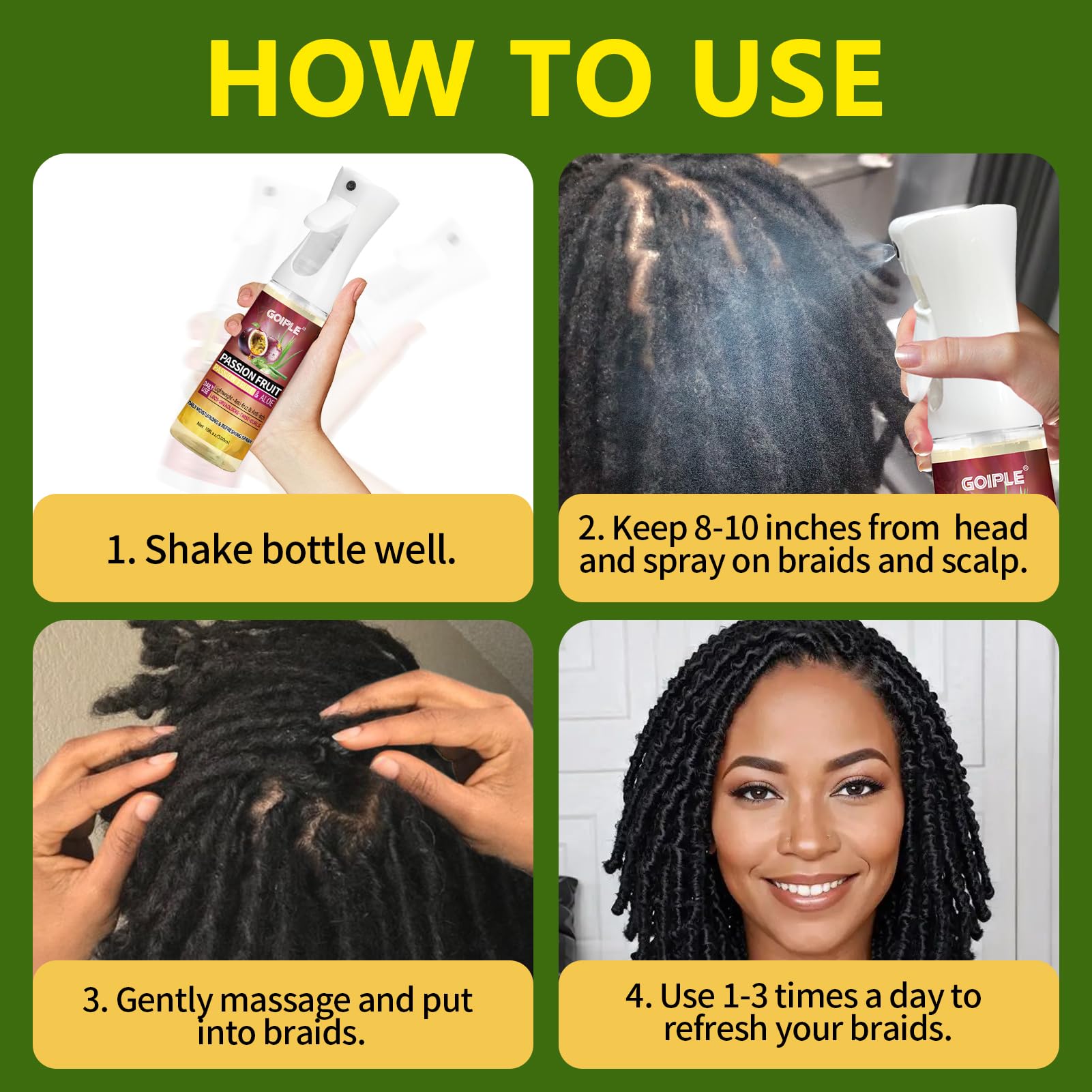 Goiple protección de estilos como trenzas y twists.