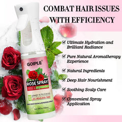 Goiple agua de rosa y menta: spray que aporta brillo y frescura.