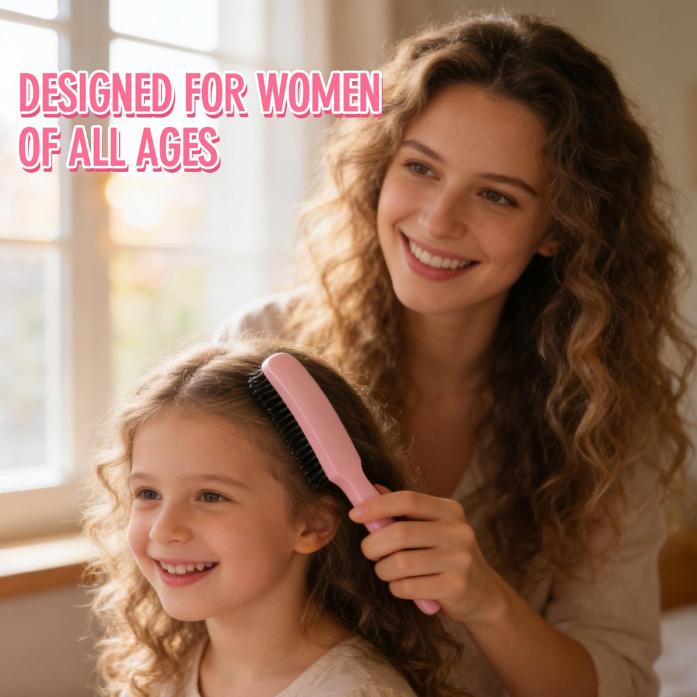 Goiple hair brush promoting natural oil distribution for shine