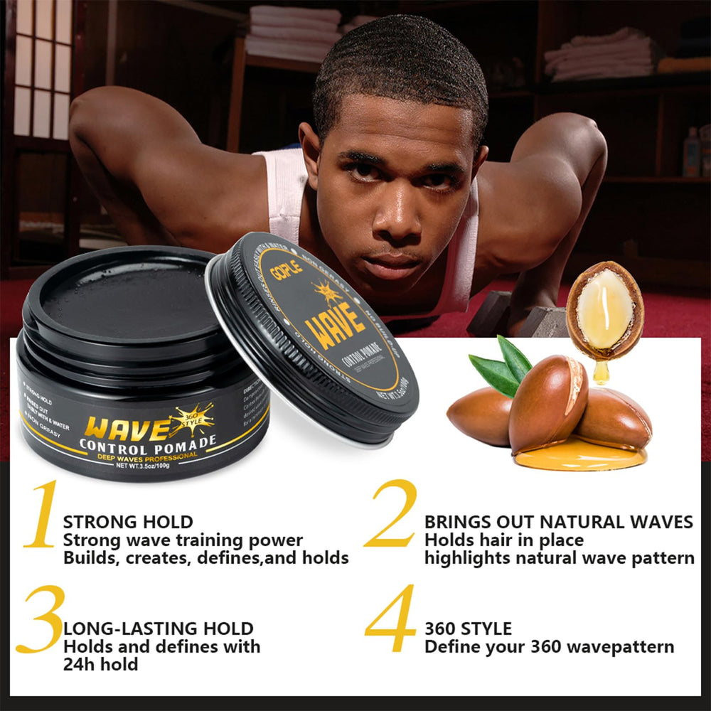 Goiple Wave Pomade, textura cremosa sin residuo grasa para un peinado suave.
