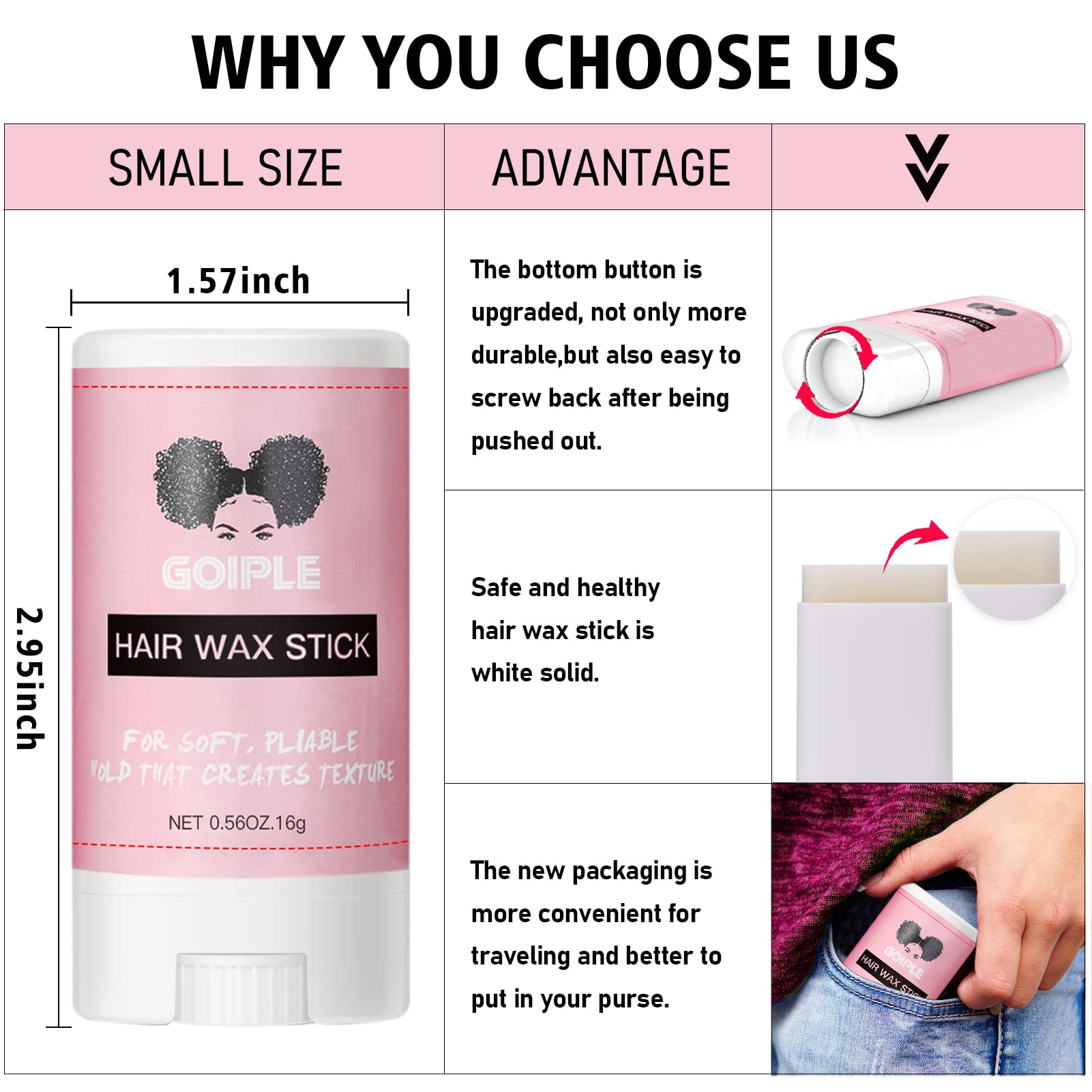 Goiple wax stick demonstrates up to 24 hours of flexible hold