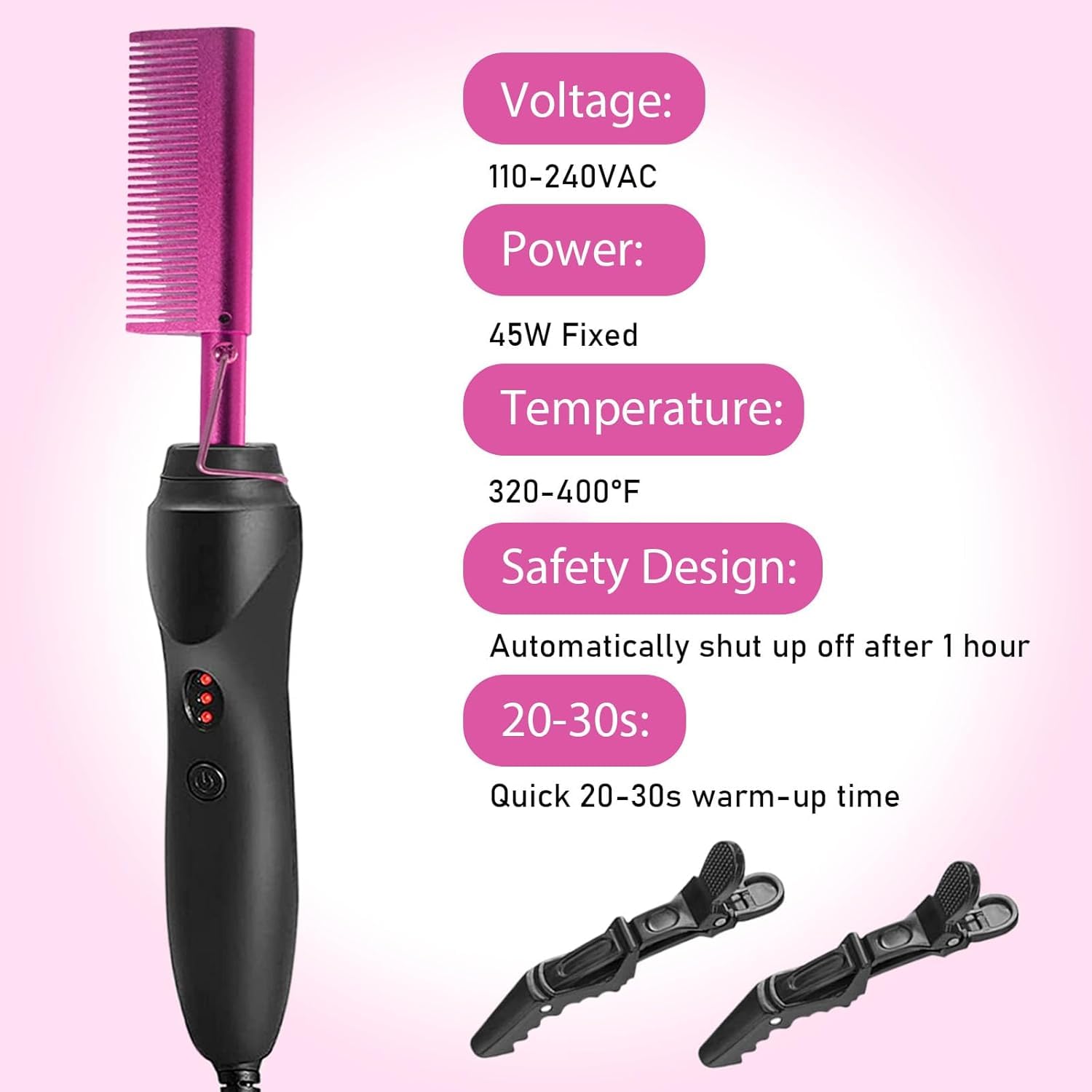 Goiple wide tooth comb for gentle detangling and comfortable use.