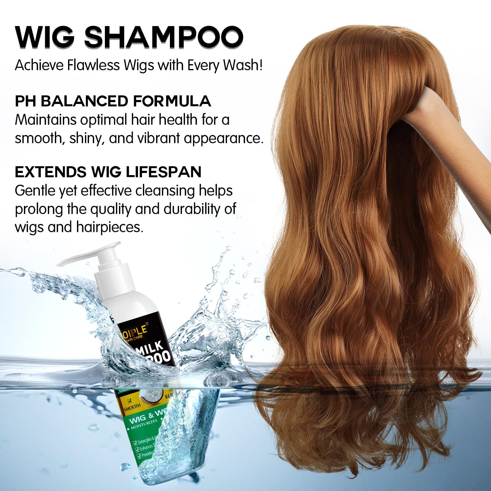 Goiple Wig control de frizz para peinados sintéticos.