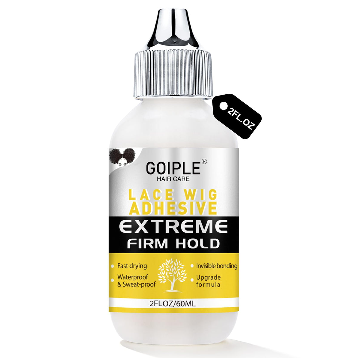 Goiple 2 oz wig glue for front lace with secure, discreet adhesion