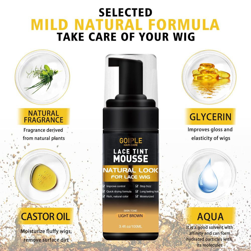 Goiple wig glue application on lace wig for secure, seamless wear