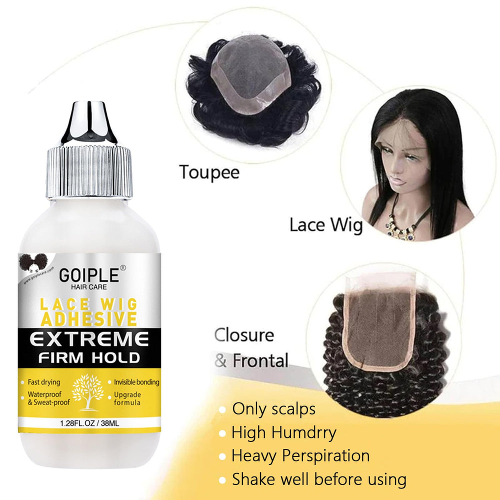 Goiple wig glue remover easily cleans residue for quick styling changes.