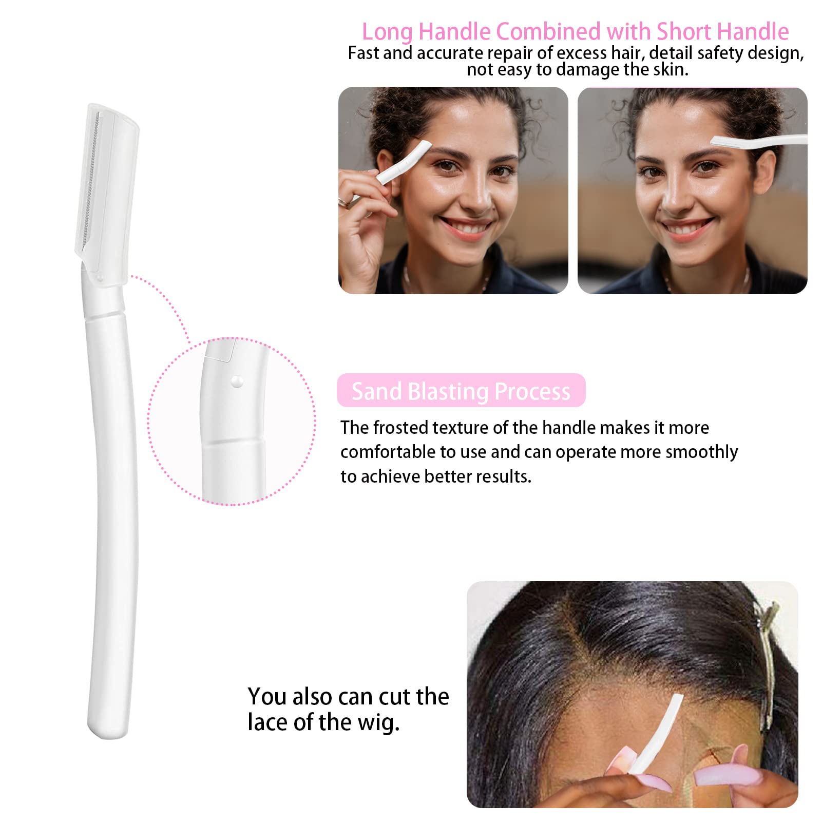 Goiple tweezers assist plucking and flyaway removal for natural parting.
