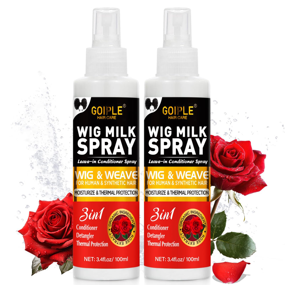 Goiple Wig Milk Spray: aplicación rápida para cabello sintético, facilita peinar sin enjuague