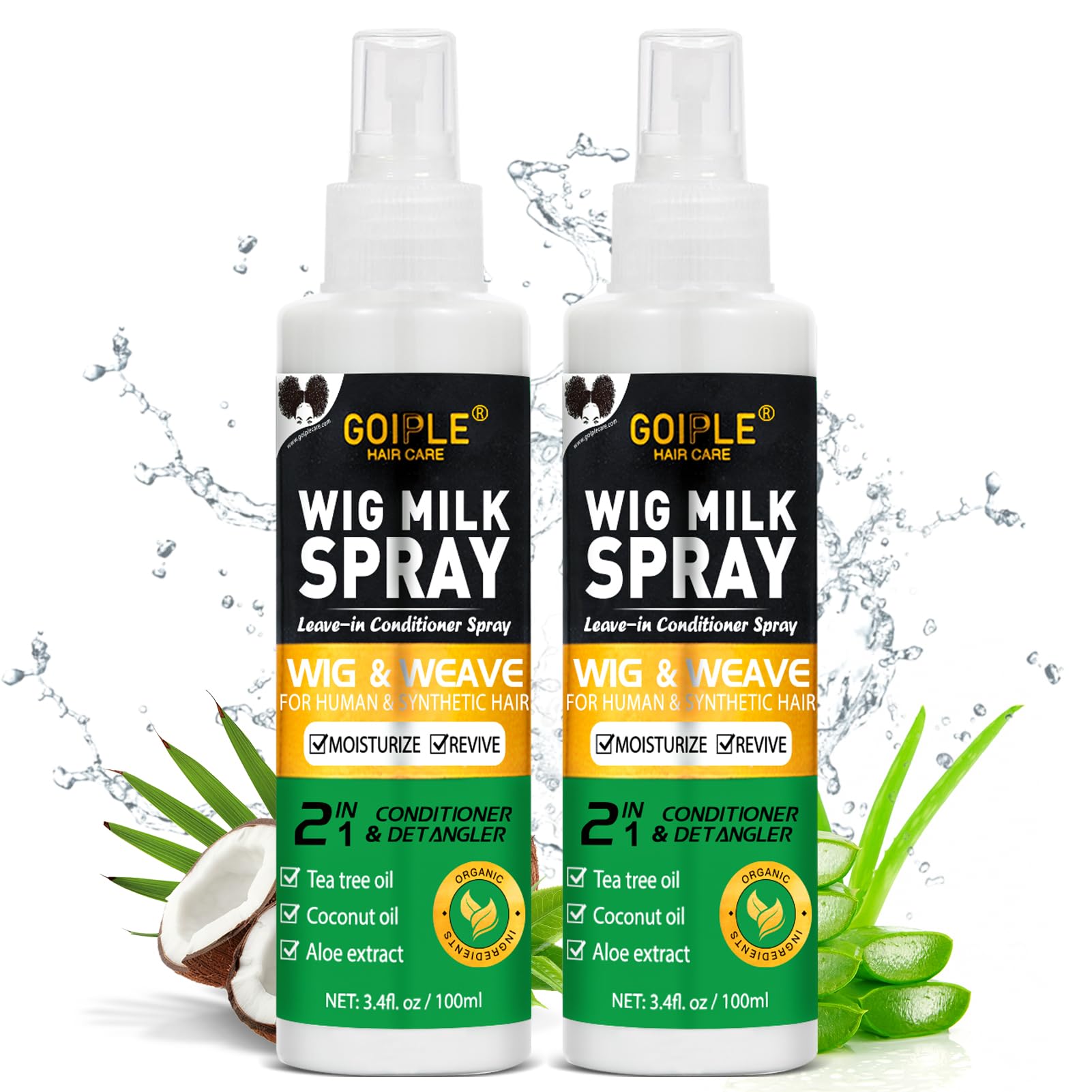 Goiple Wig Milk Spray: desenredado suave para pelucas sintéticas, mejor manejo diario.
