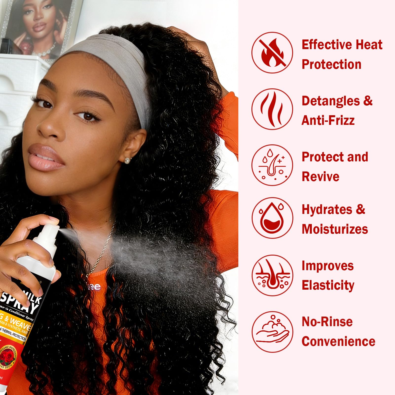 Goiple Wig Milk Spray: desenredo suave y reducción de tirones