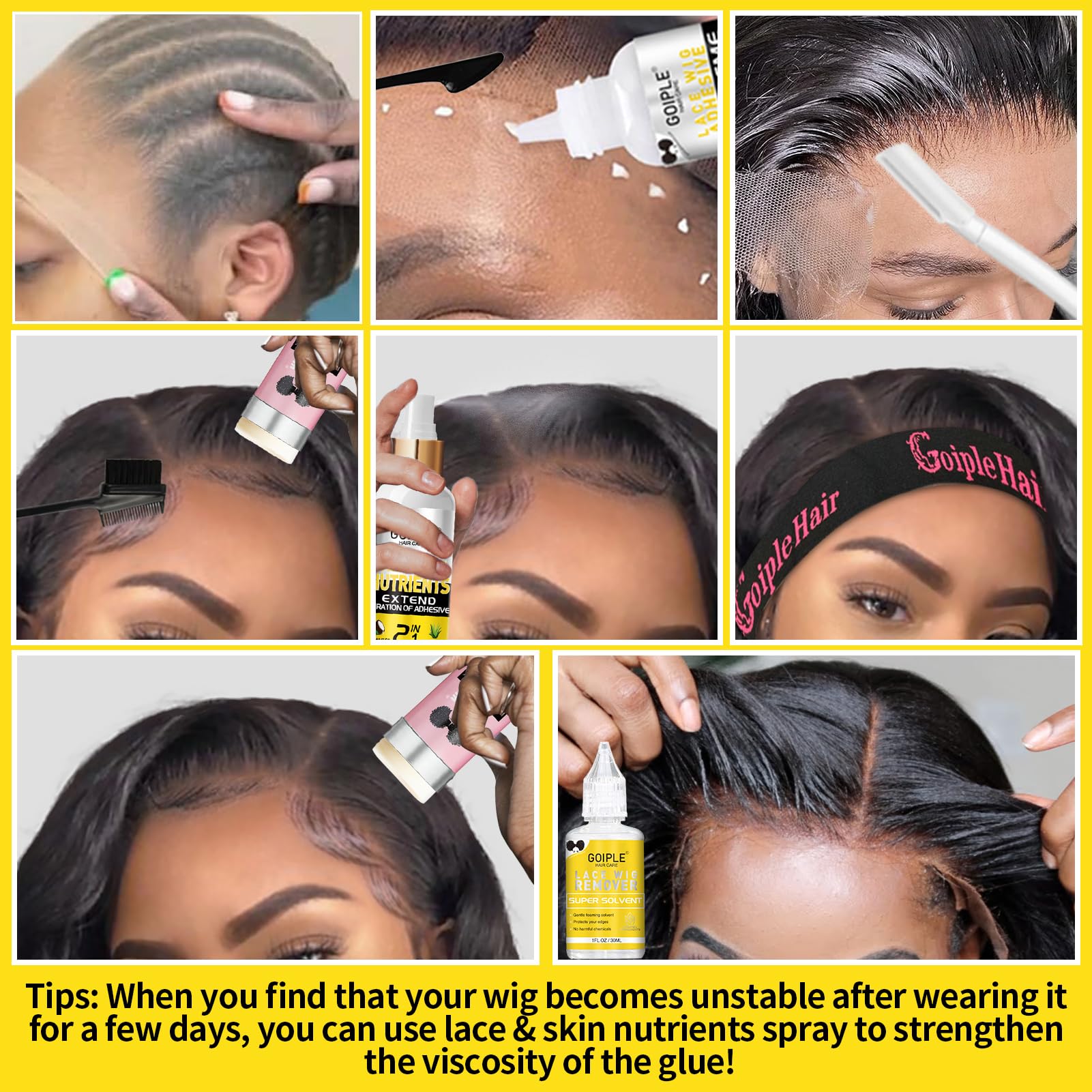 Goiple wig razor for clean trimming and shaping of wig edges.