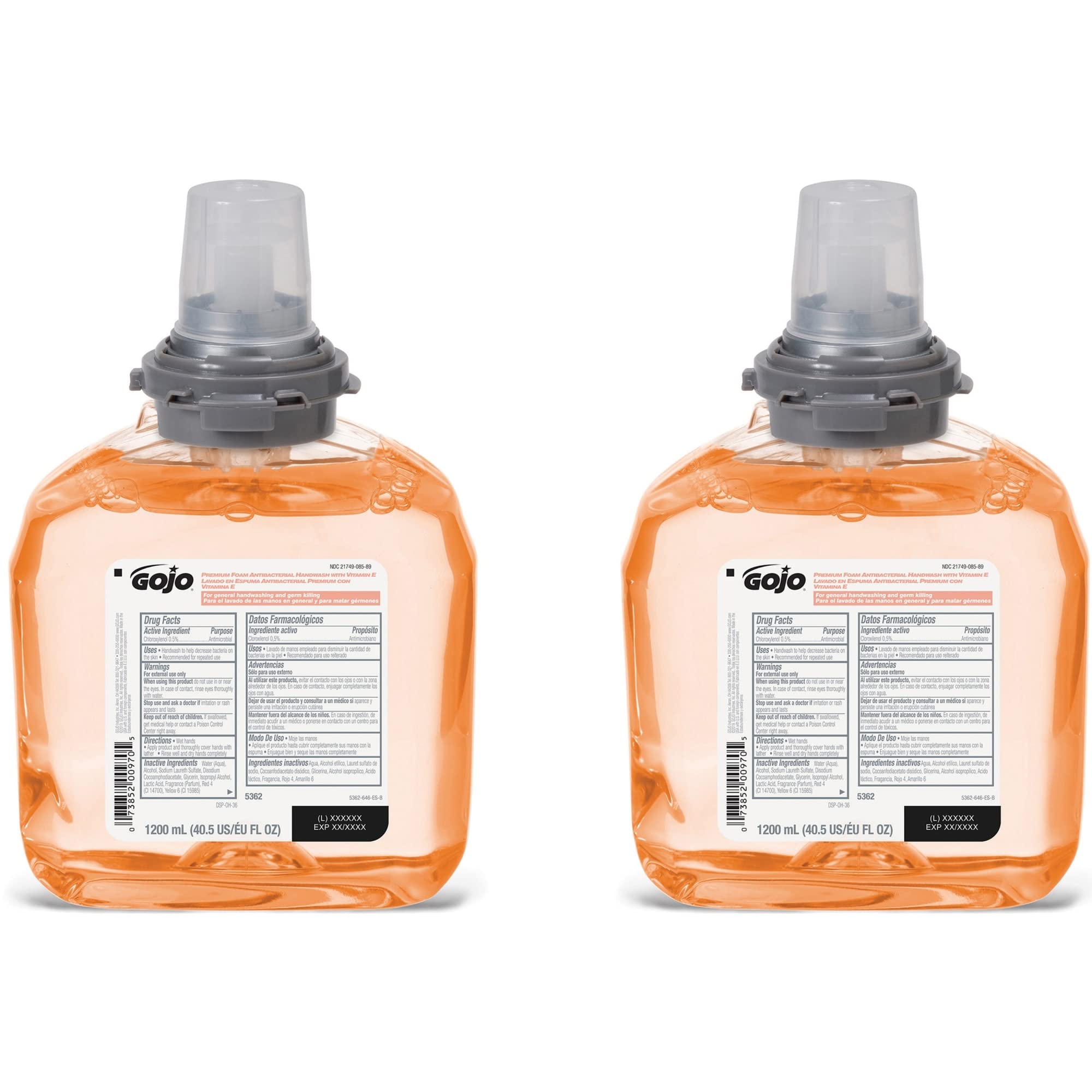 Gojo TFX Fresh Fruit Scent 1200 mL refill packaging.