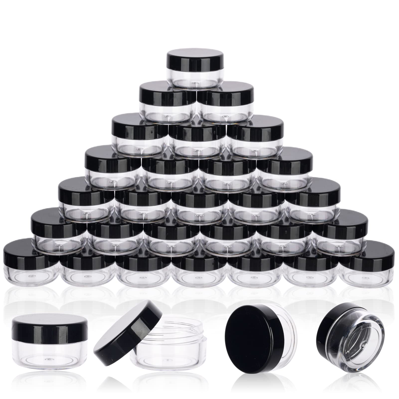 GOLACKY 5ml sample container with lid, clear and leak-resistant.
