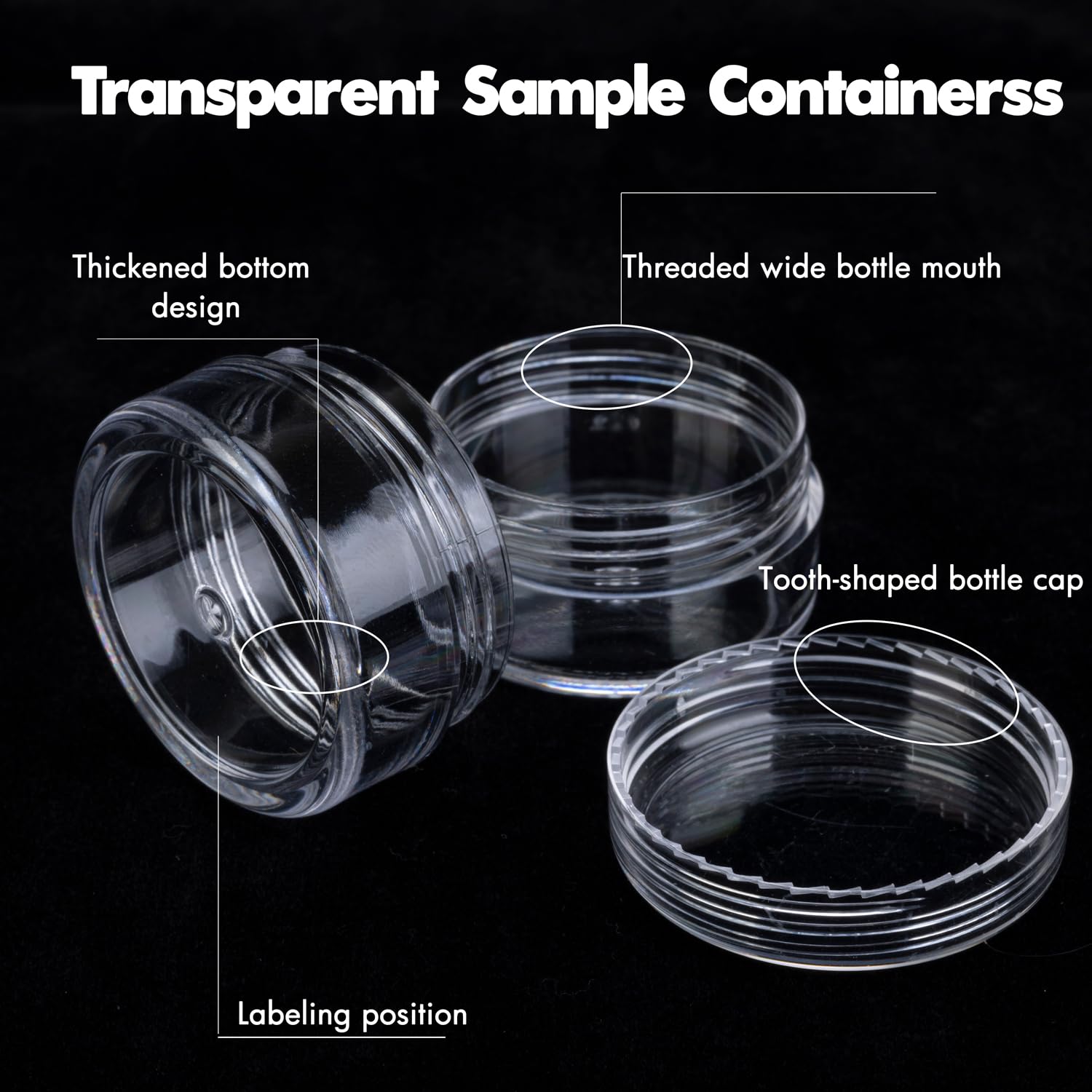 GOLACKY PS material container shows transparent body for easy content visibility.