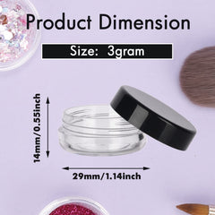 GOLACKY screw lid sample jar keeps contents sealed for on-the-go use.