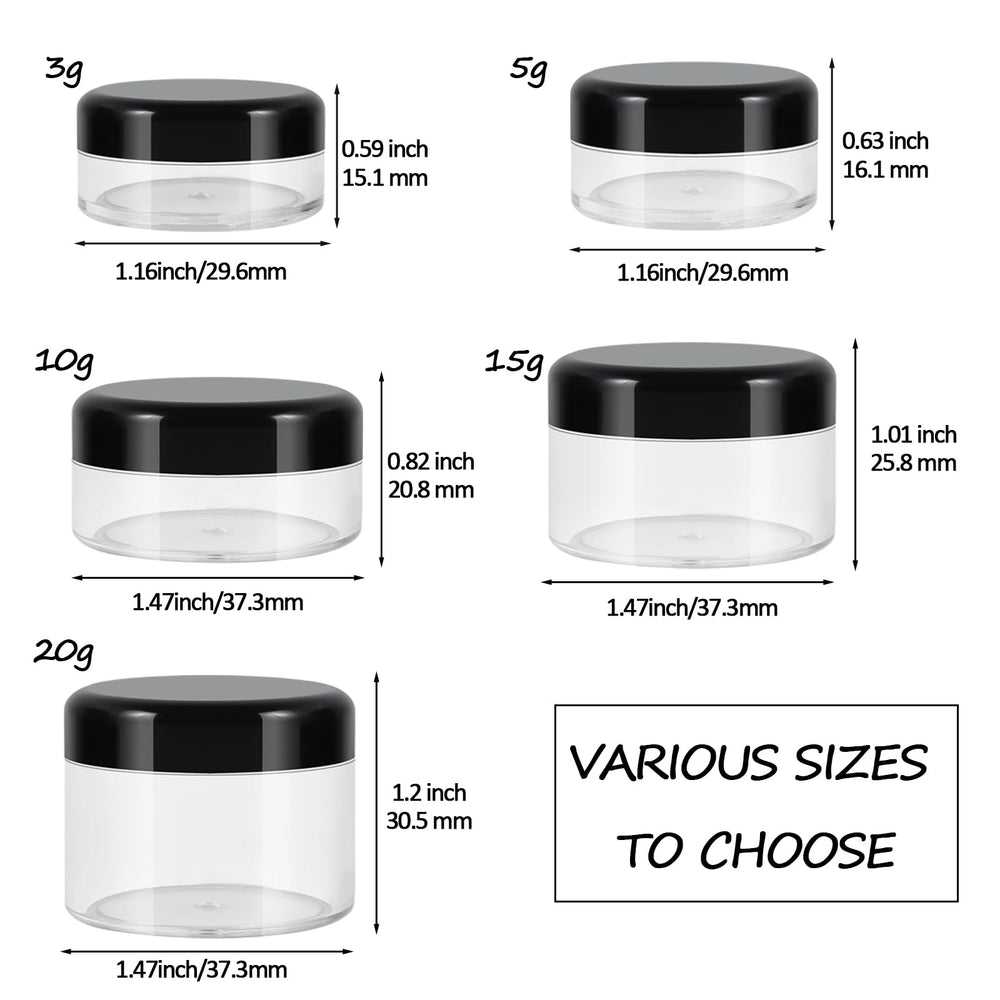 GOLACKY 10g jar demonstrating transparent body for easy content checks.