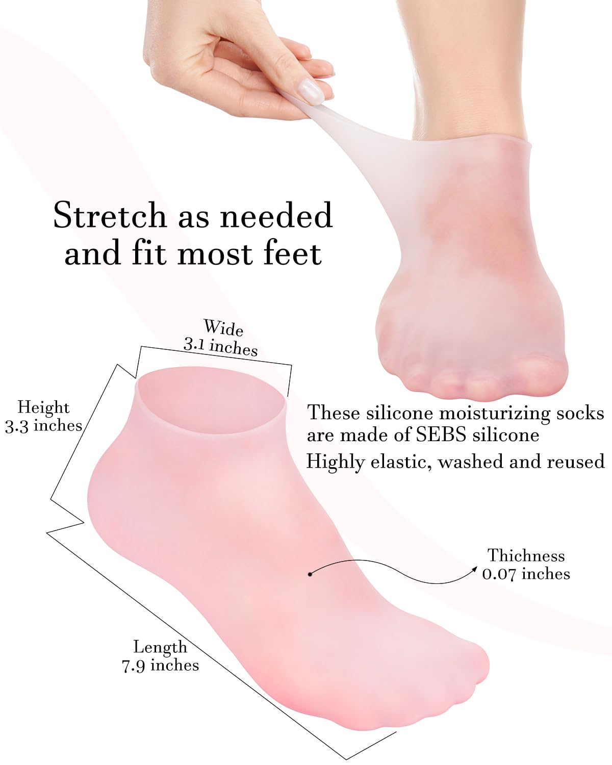Golbylicc Calcetines Silicona Spa Casa: tratamiento relajante para pies tras la jornada.