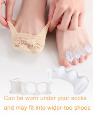 Golbylicc soft silicone toe spacers provide gentle, flexible support.