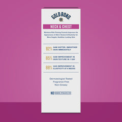 Aplicacion de crema Gold Bond Age Renew en manos para distribuir en cuello y pecho