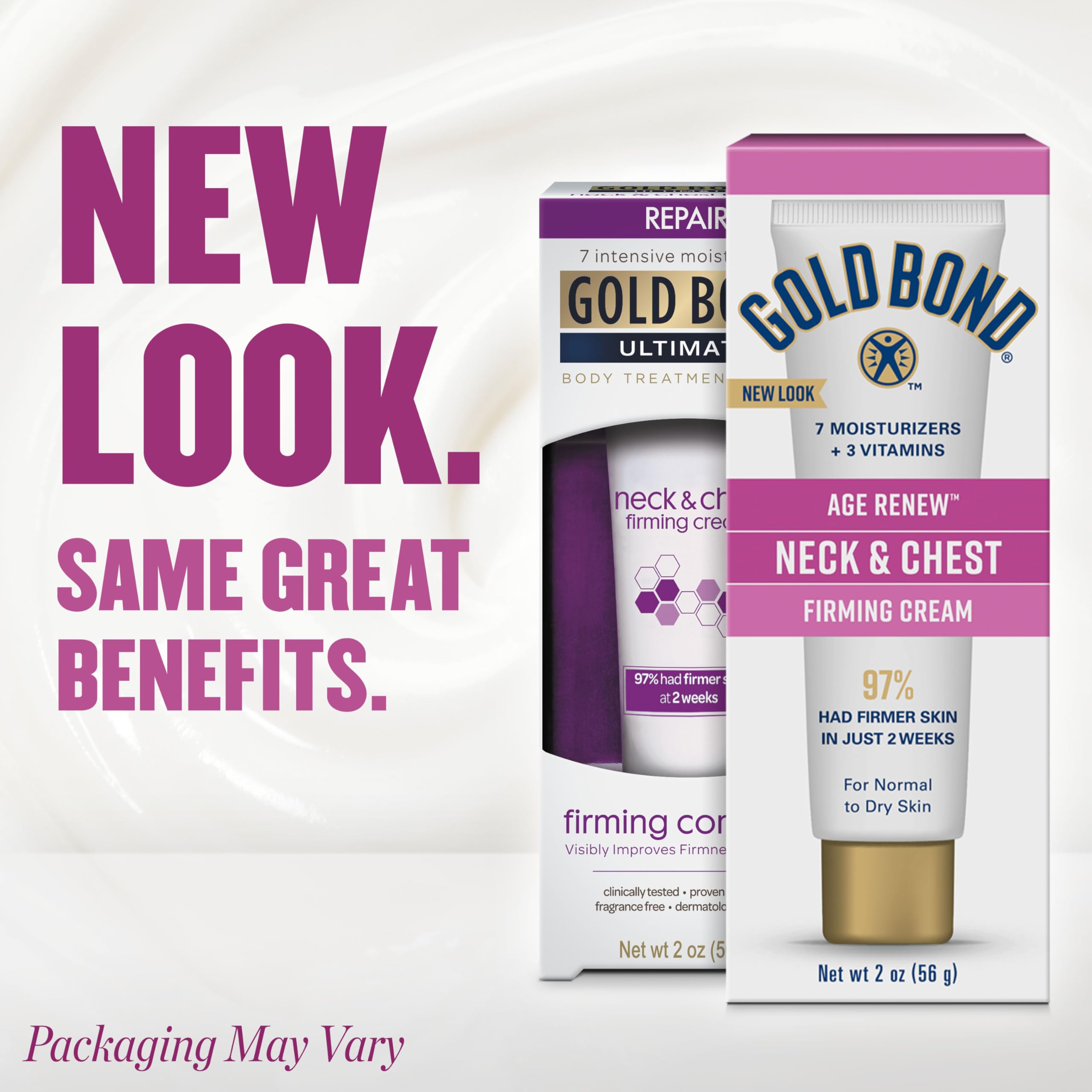 Gold Bond Age Renew crema cuello-pecho, textura cremosa para mejorar elasticidad y firmeza