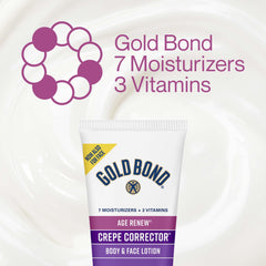 Absorción rápida tras aplicar Gold Bond Age Renew Crepe Corrector