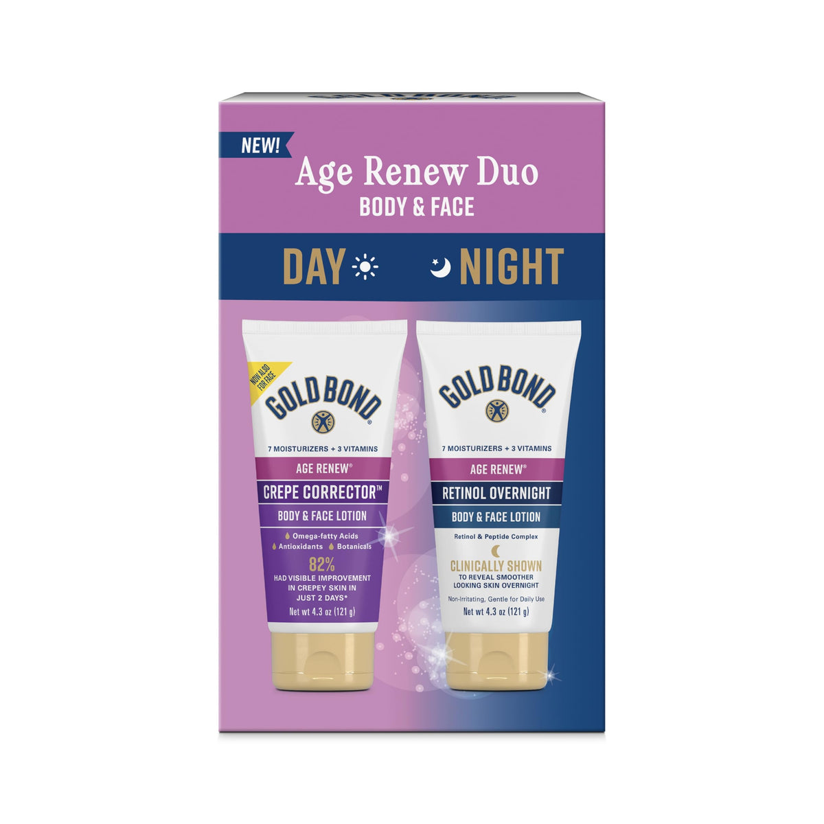 Gold Bond Age Renew Crepé Corrector rostro: textura suave y uniforme para uso diario