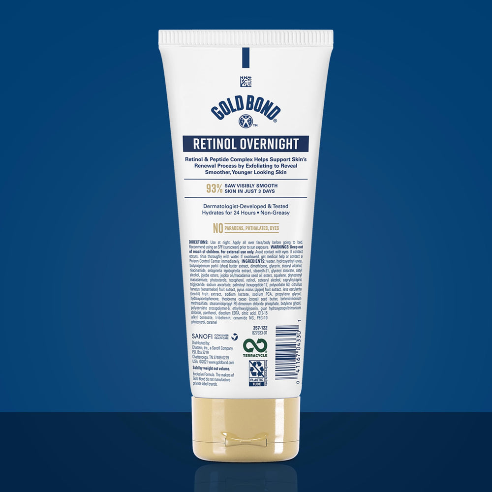 Gold Bond Age Renew Retinol Overnight, crema rostro con textura suave para piel madura