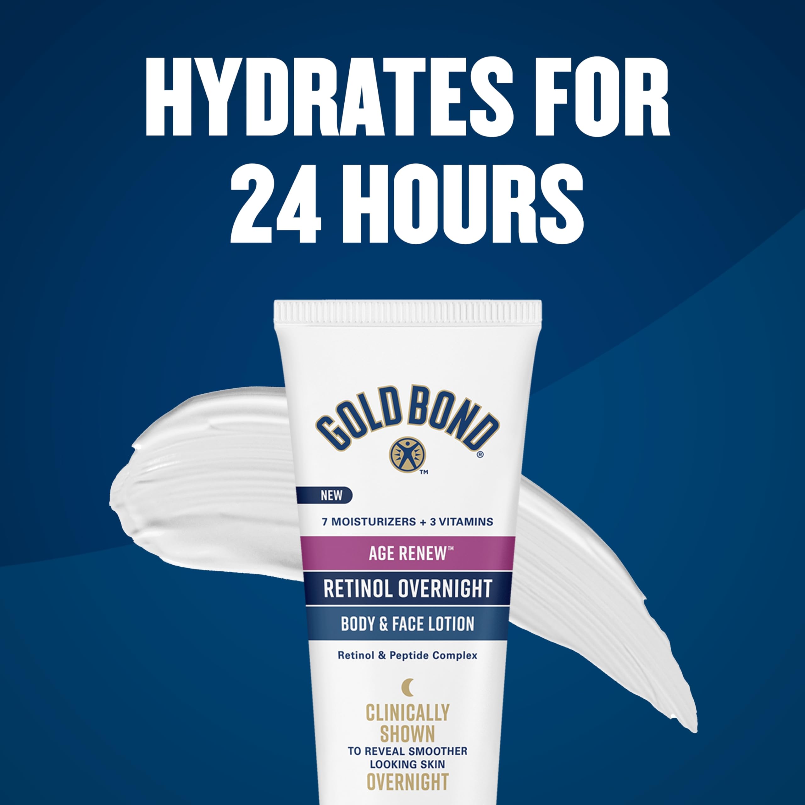 Gold Bond Age Renew Retinol Overnight, uso diario recomendado para rostro y cuerpo