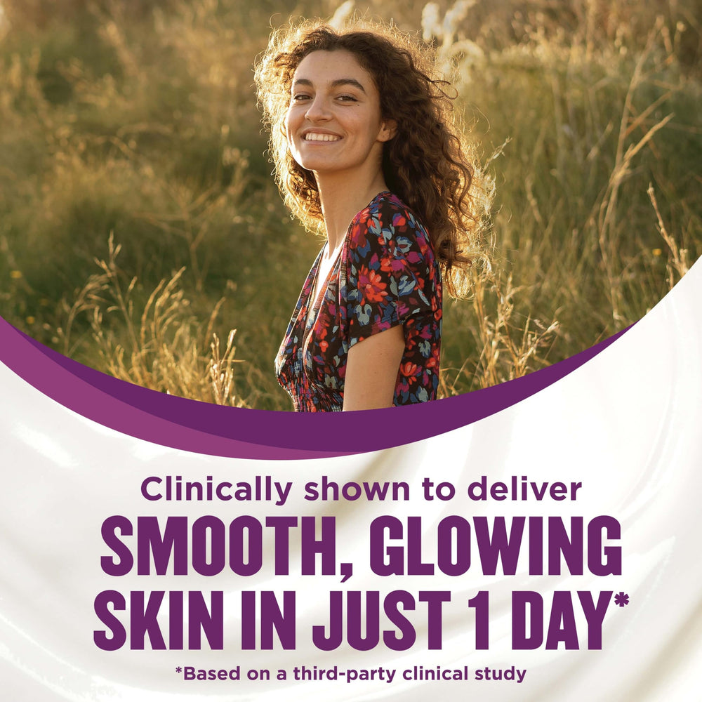 Gold Bond Cocoa Butter Glow is dermatologist-tested for gentle, nongreasy moisturization.