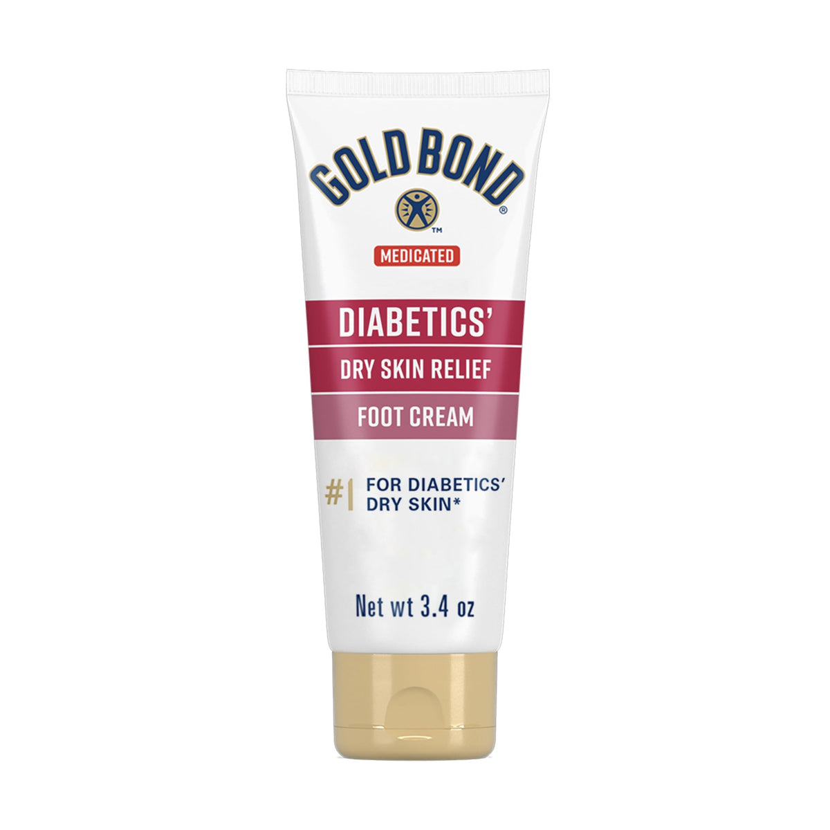 Gold Bond Crema para Pies Diabéticos frente del envase para alivio suave