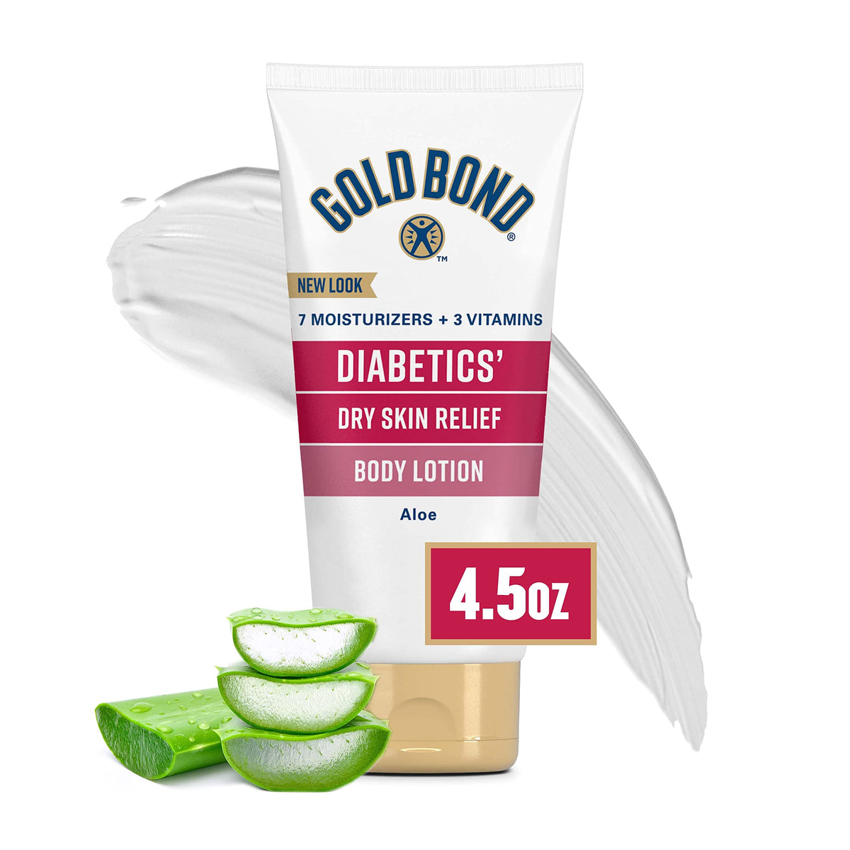 Gold Bond Diabetic Lotion bottle with pump for easy daily hydration