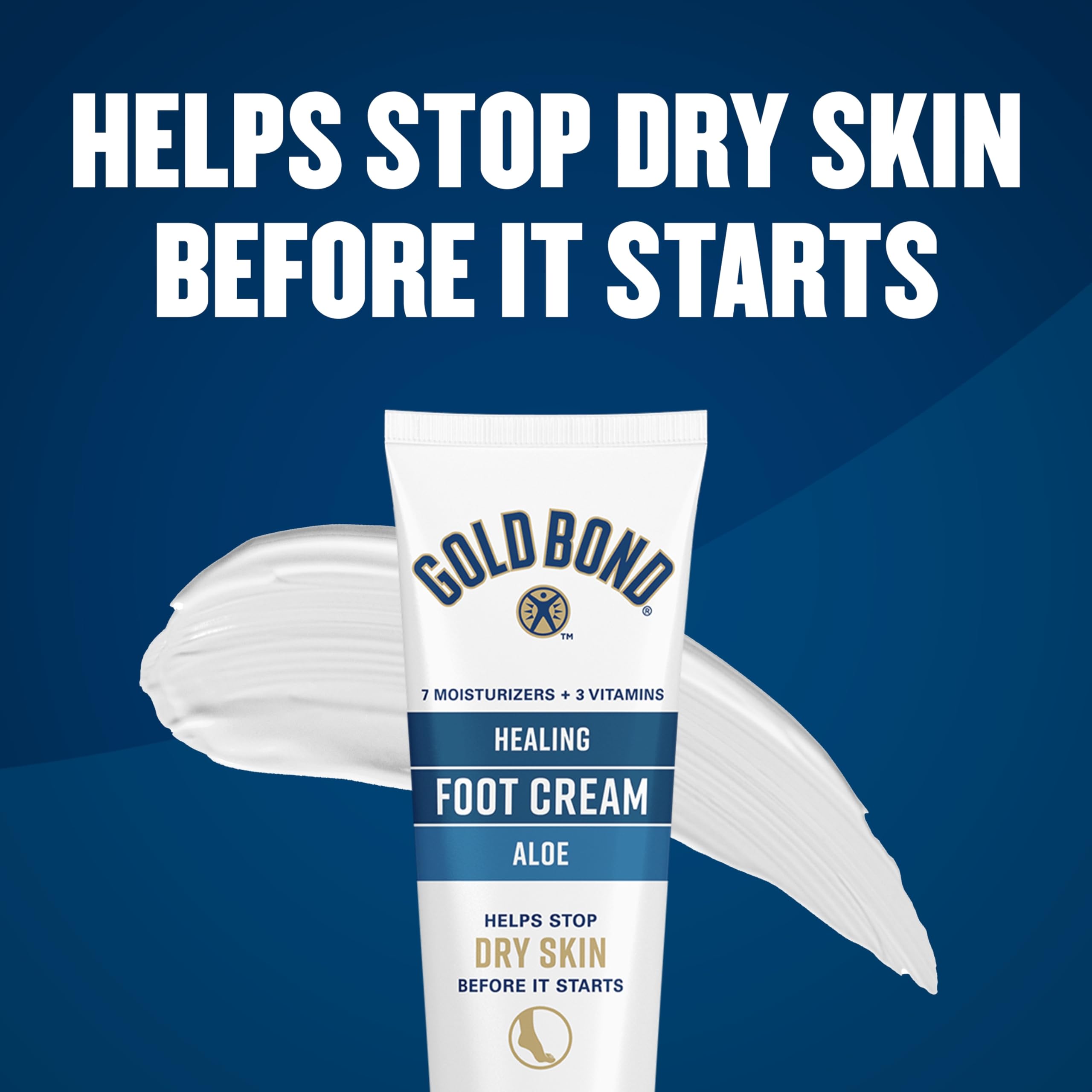 Gold Bond Healing Foot Cream dermatologist-tested label for daily use