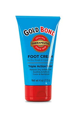 Gold Bond Foot Cream bottle highlights jojoba oil for soothing hydration.