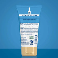 Close-up of rough feet before using Gold Bond foot cream.
