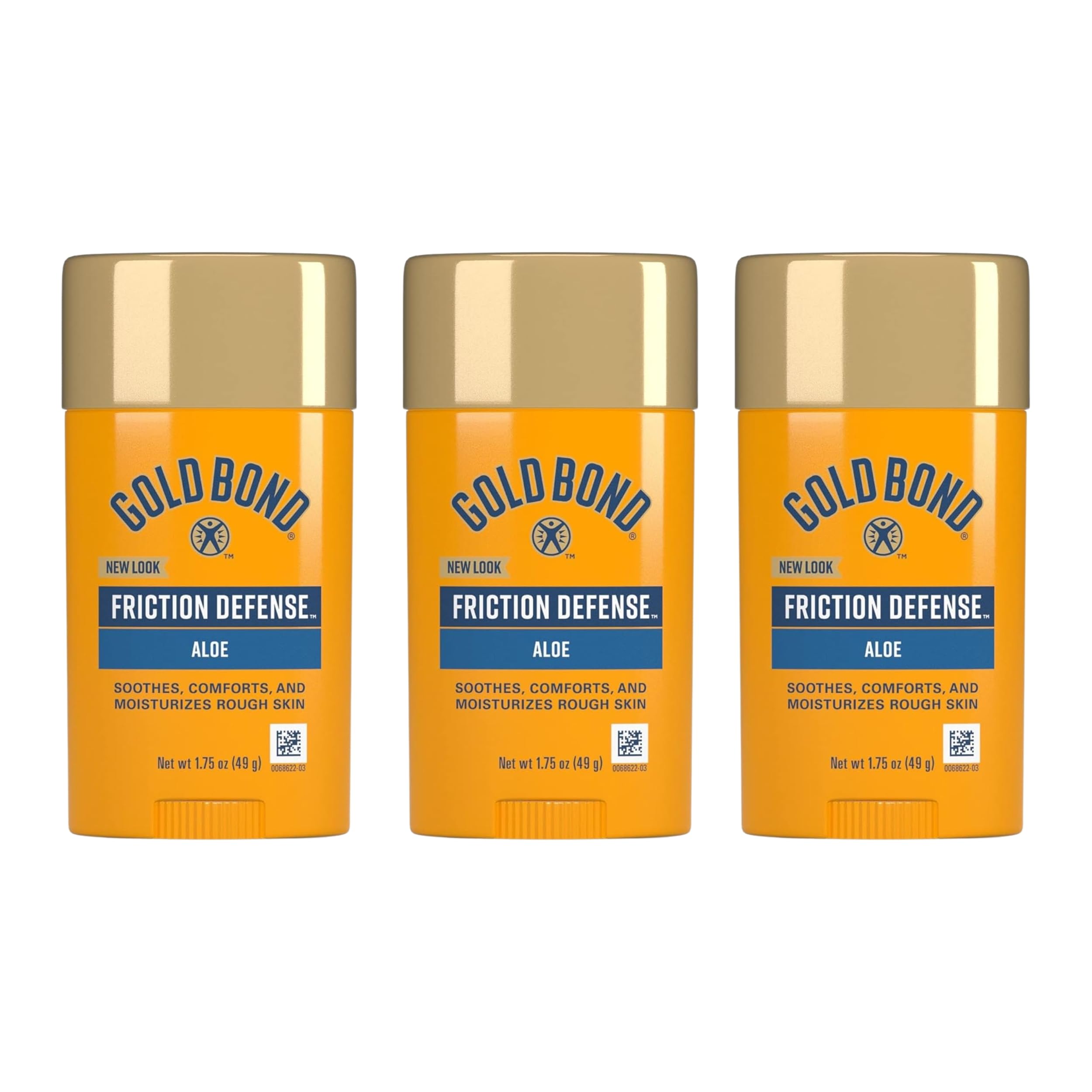Gold Bond Friction Defense Stick in use for soothing, non-greasy protection.