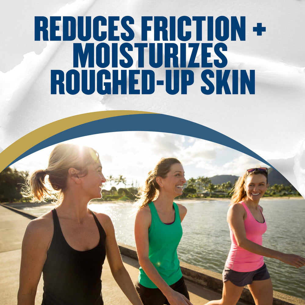 Gold Bond Friction Defense Stick in hand for easy workout application.