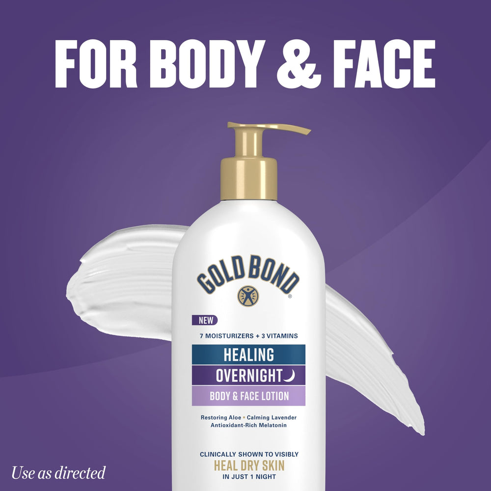Gold Bond Healing Overnight Lotion packaging designed for TerraCycle recycling