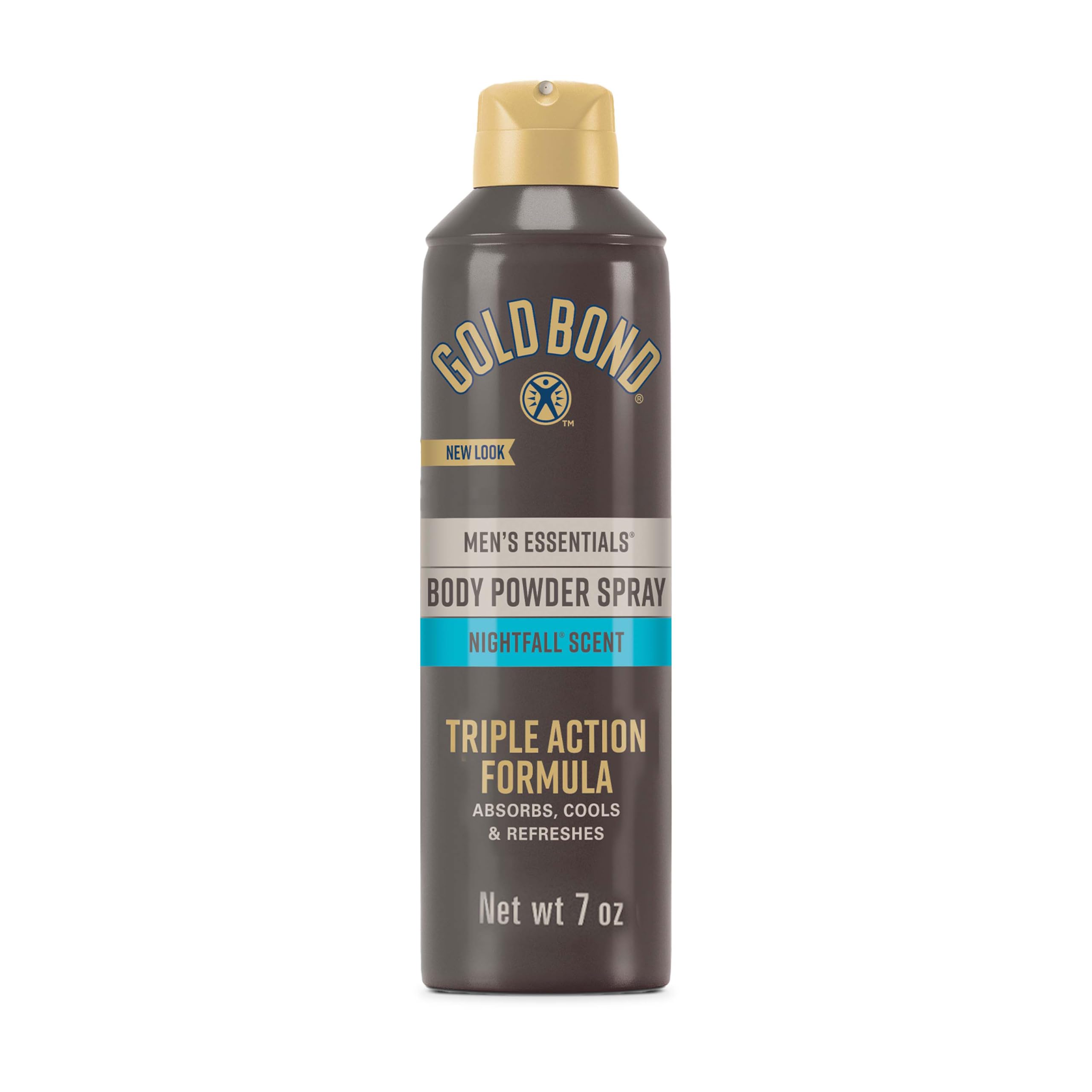 Gold Bond Hombres Essentials Recharge, polvo corporal en spray, sensación fresca y seca.