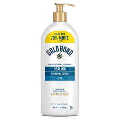 Gold Bond loción hidratante con aloe para manos, alivio suave y duradero.