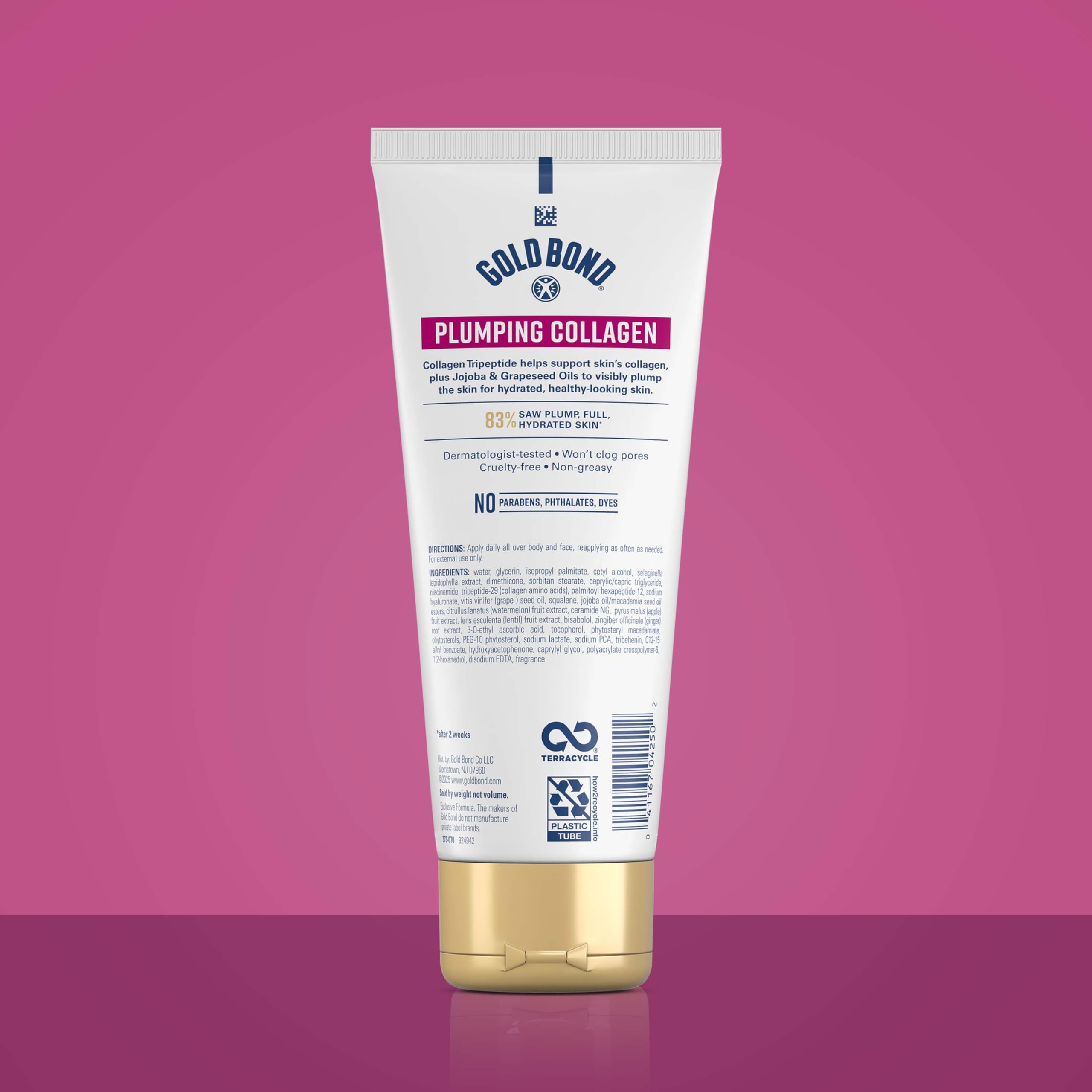 Textura ligera de Gold Bond para rostro y cuerpo, hidratación instantánea.