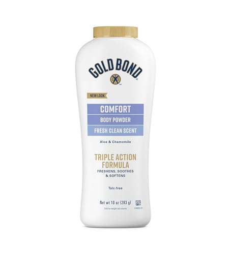 Gold Bond Ultimate Comfort Body Powder: trio de frascos de 10 oz para frescura diaria.