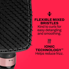 Gold N Hot Ionic Dryer and Styler using ionic drying to reduce frizz in real-time.