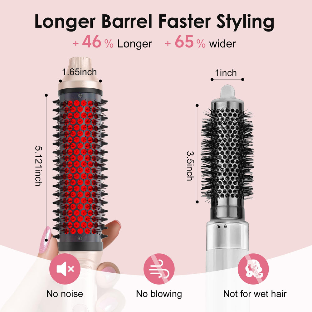 GOLD TIME anti-scald bristles provide safer styling during use.