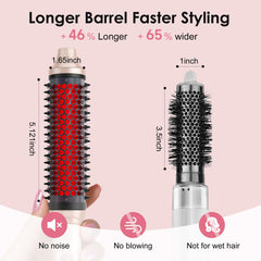 GOLD TIME anti-scald bristles provide safer styling during use.