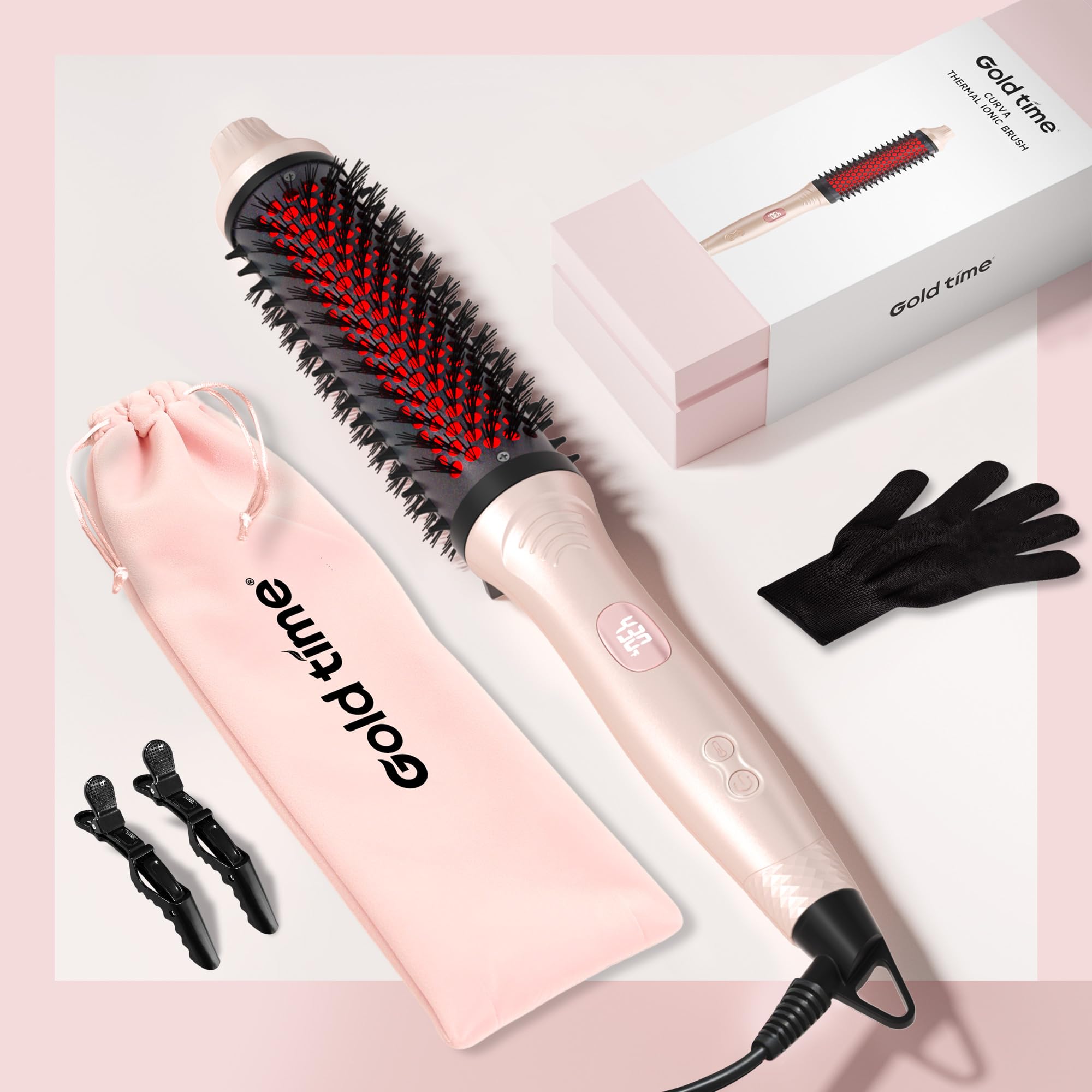 GOLD TIME anti-tangle bristles minimize snags during brushing.