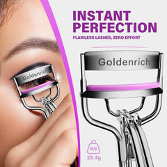 Goldenrich eye lash curler travel case keeps tools organized on the go.