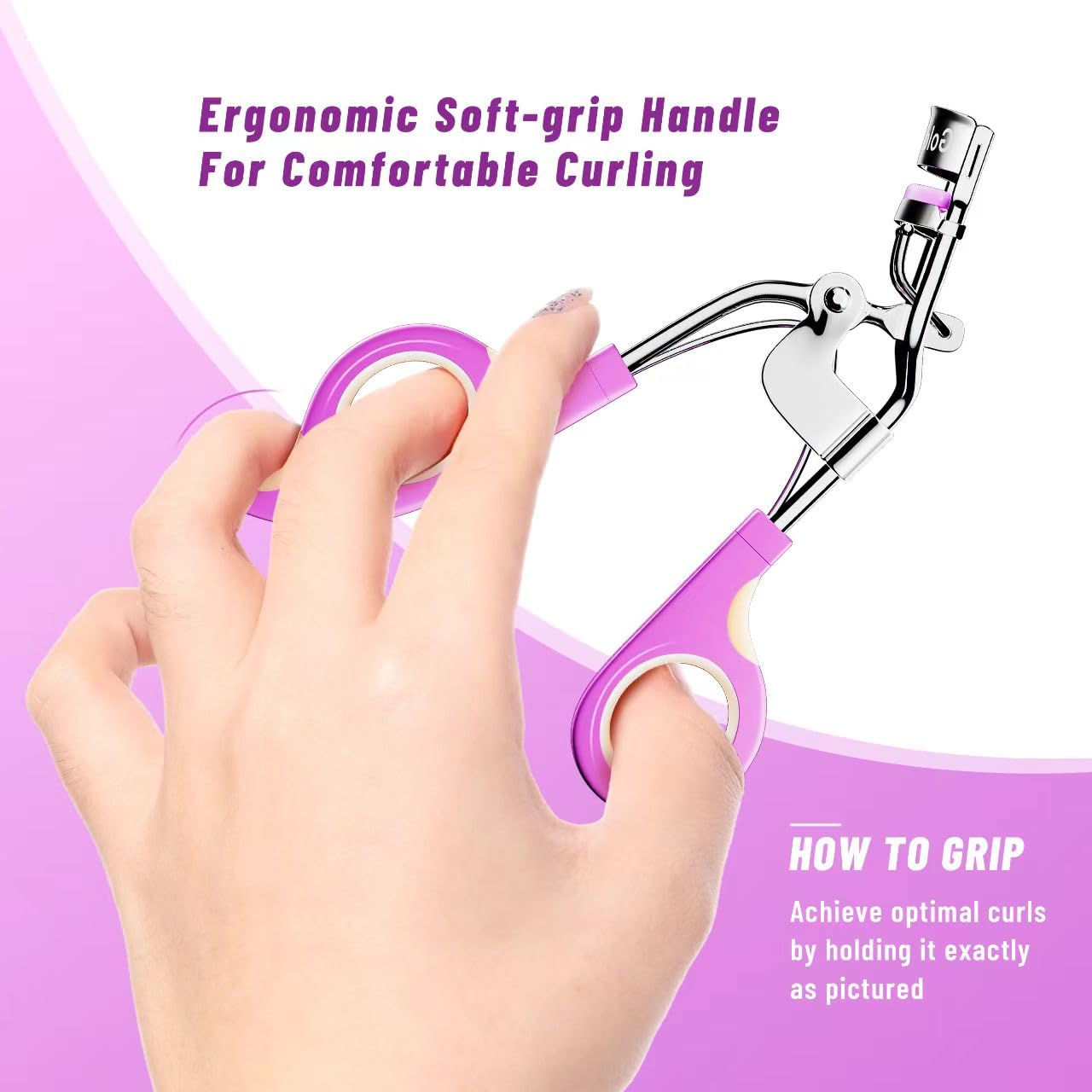 Goldenrich soft-touch handle close-up shows non-slip grip.