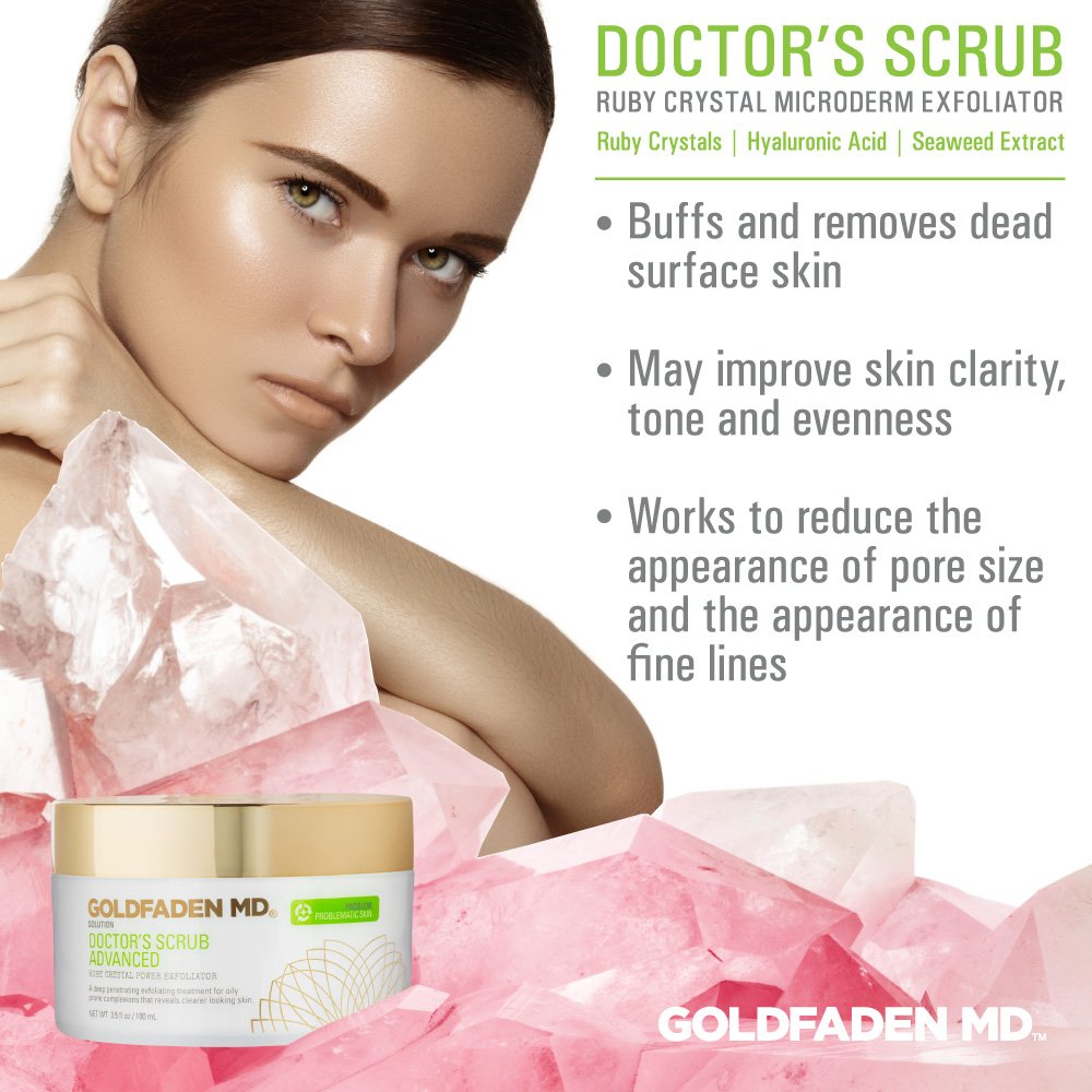 GOLDFADEN MD Doctors Scrub jojoba oil moisturizes while exfoliating