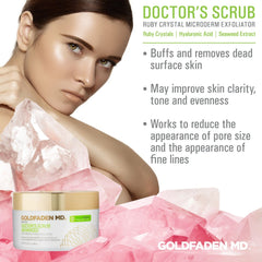 GOLDFADEN MD Doctors Scrub jojoba oil moisturizes while exfoliating